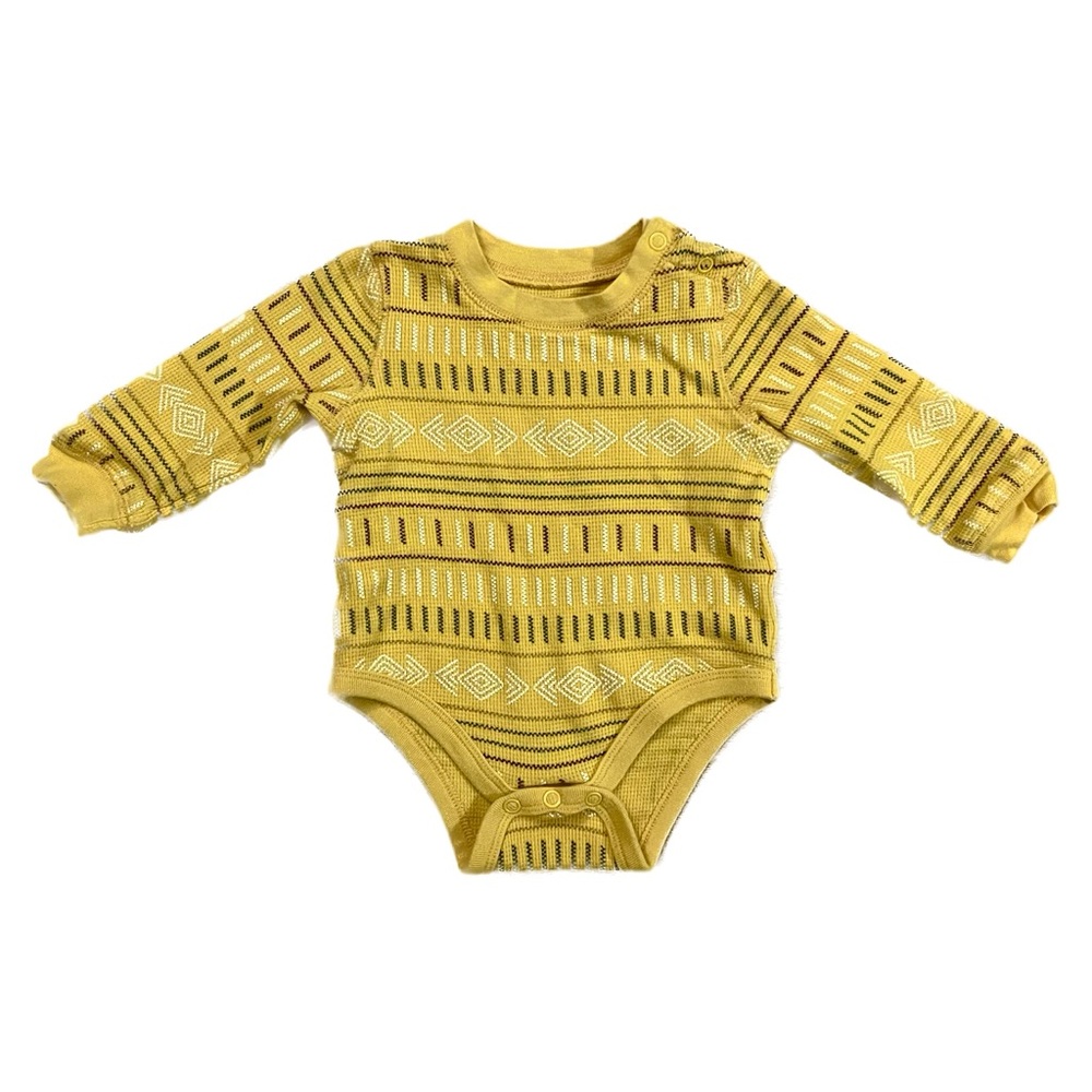 🍓4/$15🍓 Joe Fresh Baby Golden Yellow Long Sleeve Onesie